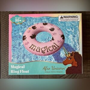 Afro Unicorn Pink Magical Ring Pool Float (NEW)